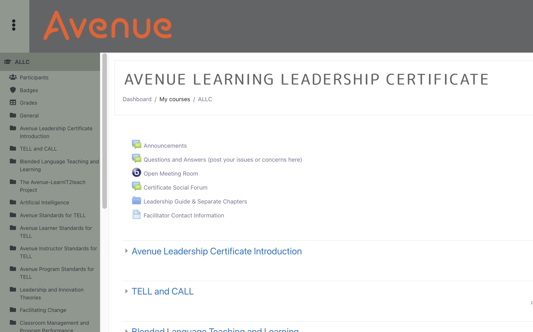 Avenue – A project of New Language Solutions